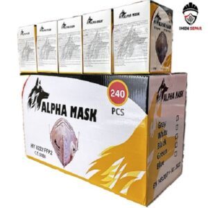 ماسک 7 لایه N95 FFP2 آلفا ماسک رنگ مشکی(12 عددی)