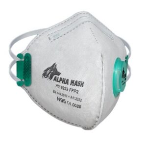 ماسک FFP2 N95 آلفا ماسک 7 لایه طوسی(12 عدد)