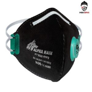ماسک FFP2 N95 مشکی آلفا ماسک 6 لایه(12 عدد)
